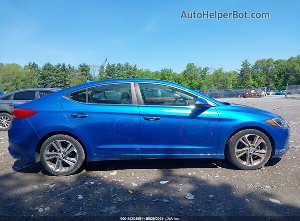 5NPD84LF9HH120301 2017 HYUNDAI ELANTRA Blue Rear interior view