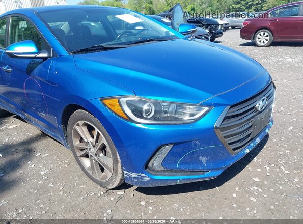 5NPD84LF9HH120301 2017 HYUNDAI ELANTRA Blue Front view