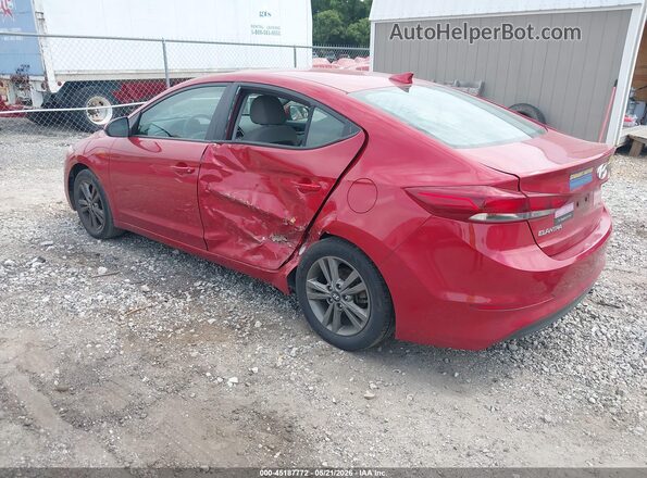 5NPD84LF9JH219349 2018 HYUNDAI ELANTRA Red Հետևի ձախ