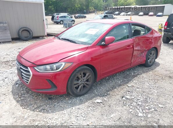 5NPD84LF9JH219349 2018 HYUNDAI ELANTRA Red Առջևի ձախ երեք քառորդ տեսարան