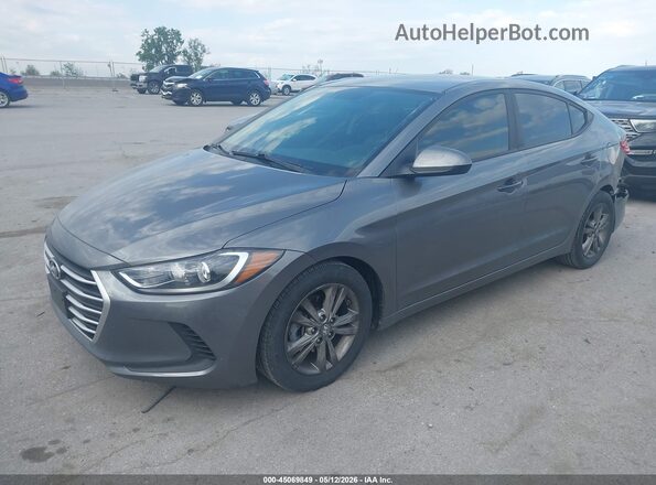 5NPD84LF9JH239438 2018 HYUNDAI ELANTRA Gray Vista tres cuartos delantera izquierda