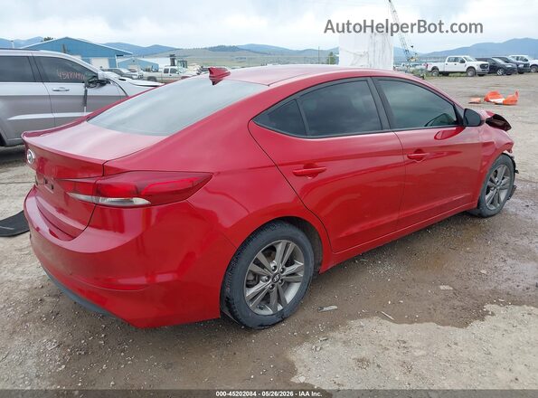 5NPD84LF9JH304238 2018 HYUNDAI ELANTRA Red Задня права чверть