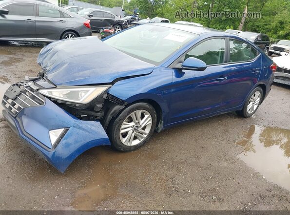 5NPD84LF9LH550676 2020 HYUNDAI ELANTRA Blue წინა მარცხენა ხედი სამი მეოთხედიდან