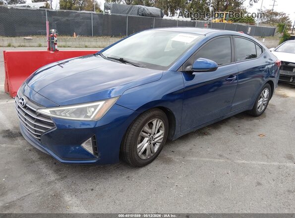 5NPD84LF9LH571463 2020 HYUNDAI ELANTRA Blue Առջևի ձախ երեք քառորդ տեսարան
