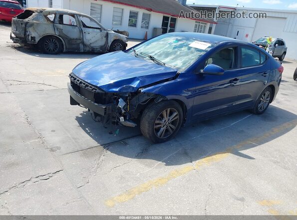 5NPD84LFXHH092279 2017 HYUNDAI ELANTRA Blue წინა მარცხენა ხედი სამი მეოთხედიდან