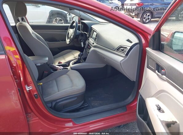 5NPD84LFXJH258578 2018 HYUNDAI ELANTRA Red Front interior view