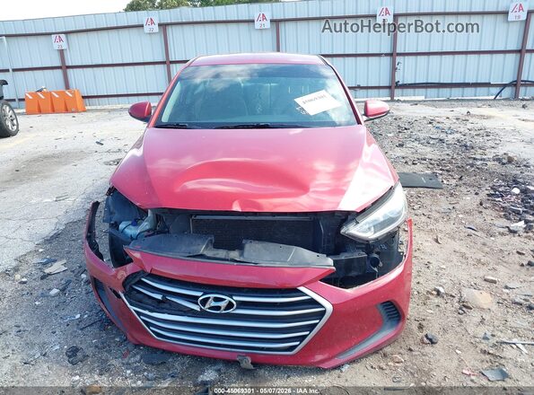 5NPD84LFXJH258578 2018 HYUNDAI ELANTRA Red Instrument cluster view