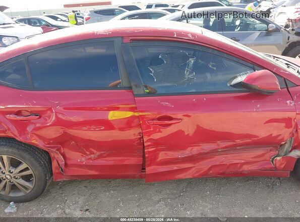 5NPD84LFXJH347731 2018 HYUNDAI ELANTRA Красный Вид задней части салона