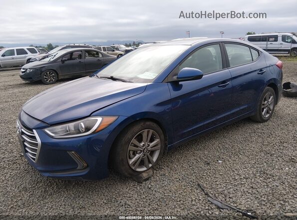 5NPD84LFXJH393141 2018 HYUNDAI ELANTRA Blue Передня ліва чверть