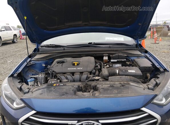 5NPD84LFXJH393141 2018 HYUNDAI ELANTRA Blue Вид ззаду
