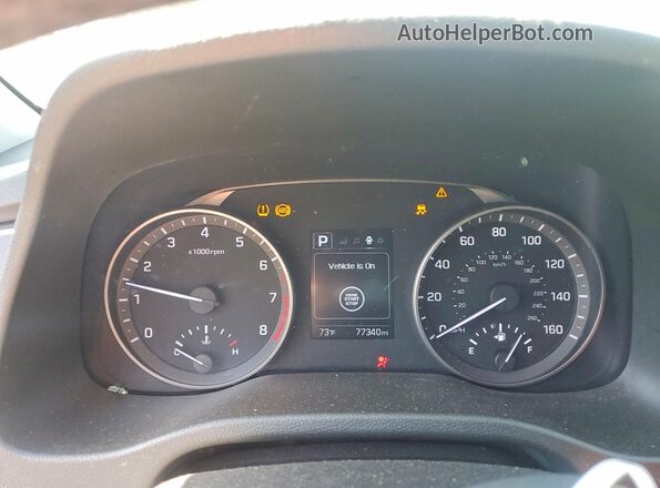 5NPD94LA7JH395110 2018 HYUNDAI ELANTRA Черный Вид щитка приборов