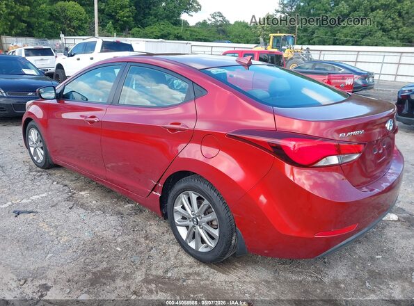5NPDH4AE0GH656319 2016 HYUNDAI ELANTRA Red Задня ліва чверть