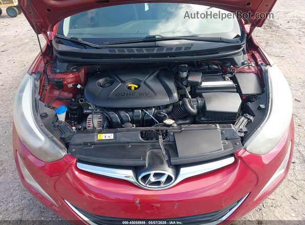 5NPDH4AE0GH656319 2016 HYUNDAI ELANTRA Red Вид ззаду