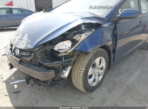 5NPDH4AE0GH729138 2016 HYUNDAI ELANTRA Blue Front view
