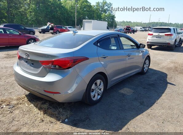5NPDH4AE1GH695209 2016 HYUNDAI ELANTRA Silver Rear right