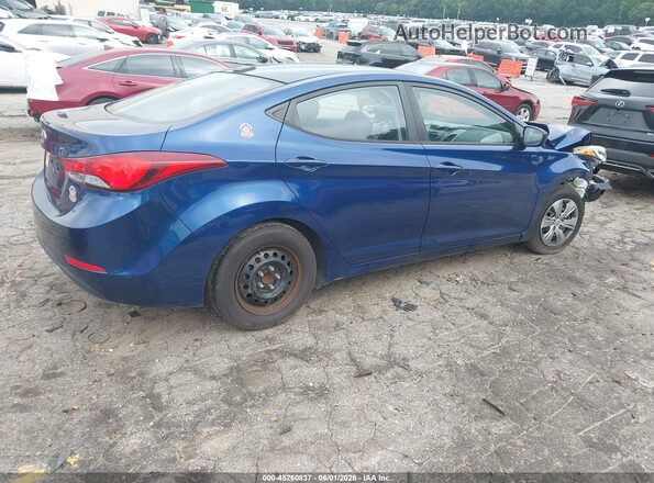 5NPDH4AE1GH717290 2016 HYUNDAI ELANTRA Blue Trasero derecho