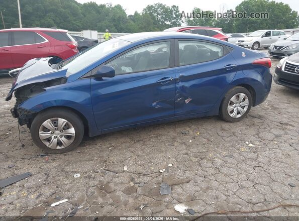 5NPDH4AE1GH717290 2016 HYUNDAI ELANTRA Blue Vista tres cuartos delantera izquierda
