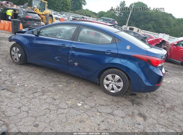 5NPDH4AE1GH717290 2016 HYUNDAI ELANTRA Blue Trasero izquierdo