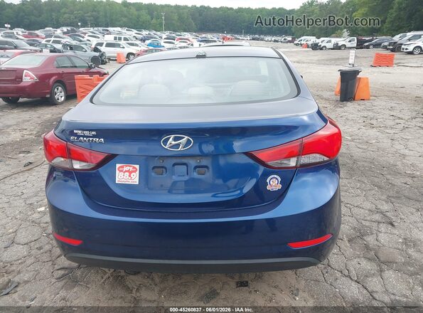 5NPDH4AE1GH717290 2016 HYUNDAI ELANTRA Blue 