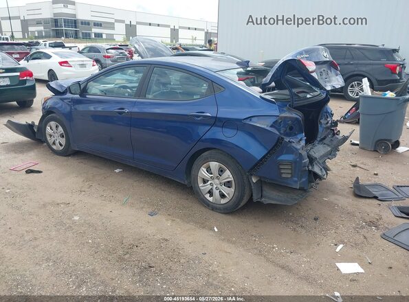 5NPDH4AE1GH736230 2016 HYUNDAI ELANTRA Blue Задня ліва чверть