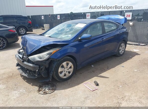 5NPDH4AE1GH736230 2016 HYUNDAI ELANTRA Blue Передня ліва чверть