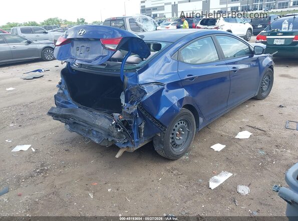 5NPDH4AE1GH736230 2016 HYUNDAI ELANTRA Blue Задня права чверть