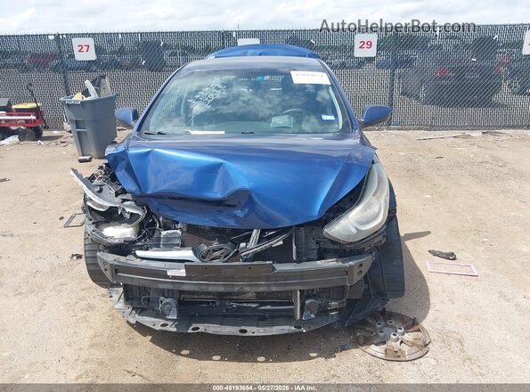 5NPDH4AE1GH736230 2016 HYUNDAI ELANTRA Blue Вид щитка приладів
