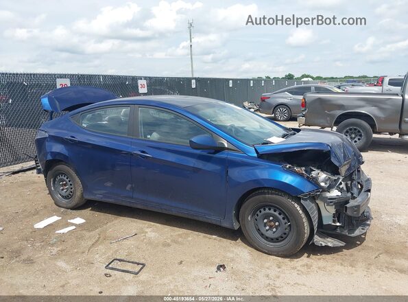 5NPDH4AE1GH736230 2016 HYUNDAI ELANTRA Blue Вид задньої частини салону