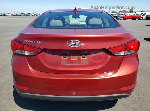 5NPDH4AE1GH748362 2016 HYUNDAI ELANTRA Burgundy 