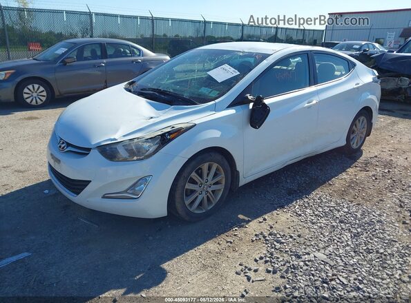 5NPDH4AE3GH661126 2016 HYUNDAI ELANTRA White Առջևի ձախ երեք քառորդ տեսարան