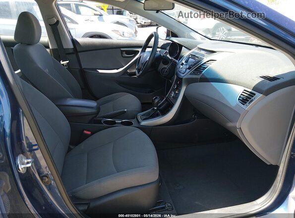5NPDH4AE3GH702354 2016 HYUNDAI ELANTRA Blue Սալոնի դիմացի տեսք