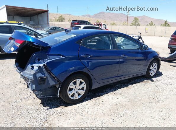 5NPDH4AE3GH702354 2016 HYUNDAI ELANTRA Blue Հետևի աջ