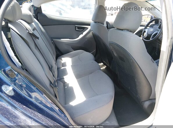 5NPDH4AE3GH702354 2016 HYUNDAI ELANTRA Blue VIN կոդի պիտակի տեսք