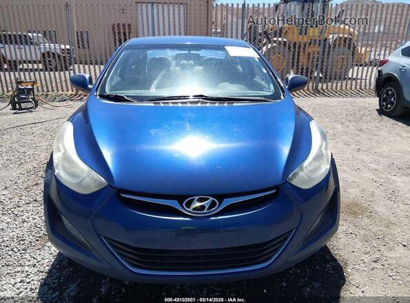 5NPDH4AE3GH702354 2016 HYUNDAI ELANTRA Blue Սալոնի հետևի տեսք