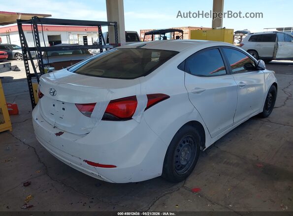 5NPDH4AE3GH740215 2016 HYUNDAI ELANTRA White Rear right