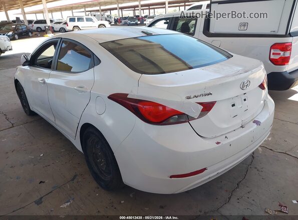 5NPDH4AE3GH740215 2016 HYUNDAI ELANTRA White Rear left