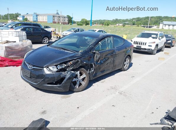 5NPDH4AE3GH768242 2016 HYUNDAI ELANTRA Черный Передняя левая четверть