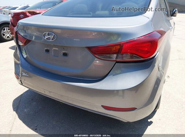 5NPDH4AE4GH714724 2016 HYUNDAI ELANTRA Gray Front view