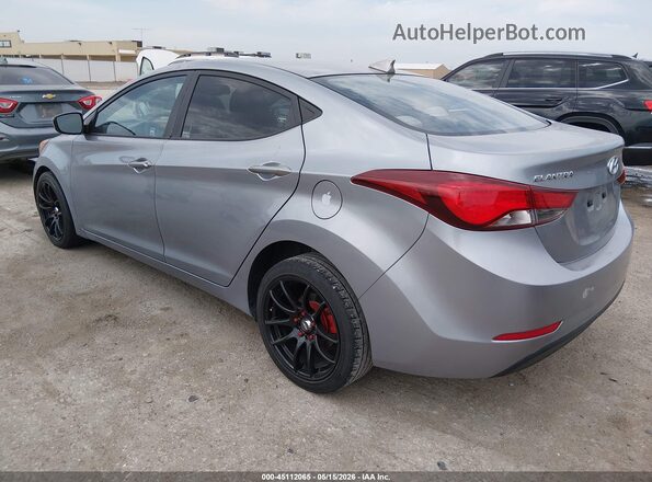 5NPDH4AE4GH730082 2016 HYUNDAI ELANTRA Silver Rear left