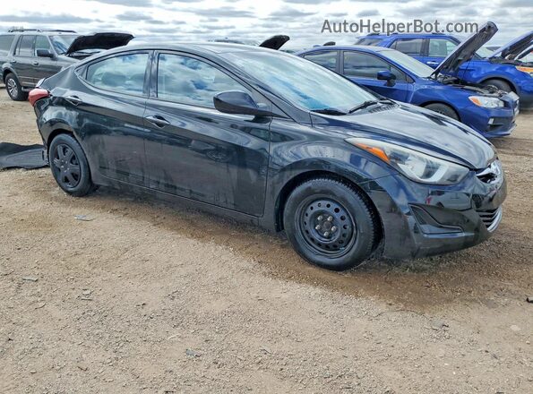 5NPDH4AE4GH756374 2016 HYUNDAI ELANTRA Black 