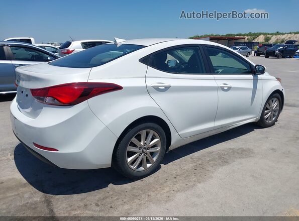5NPDH4AE4GH770095 2016 HYUNDAI ELANTRA White 