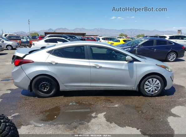 5NPDH4AE4GH771490 2016 HYUNDAI ELANTRA Silver უკანა სალონის ხედი