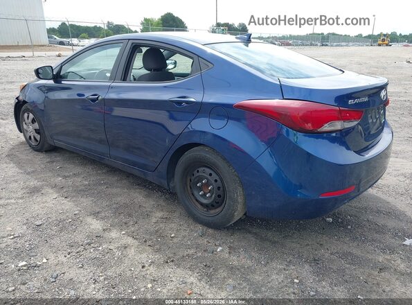 5NPDH4AE4GH782845 2016 HYUNDAI ELANTRA Blue Հետևի ձախ