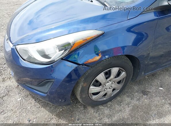 5NPDH4AE4GH782845 2016 HYUNDAI ELANTRA Blue Դիմացի տեսք