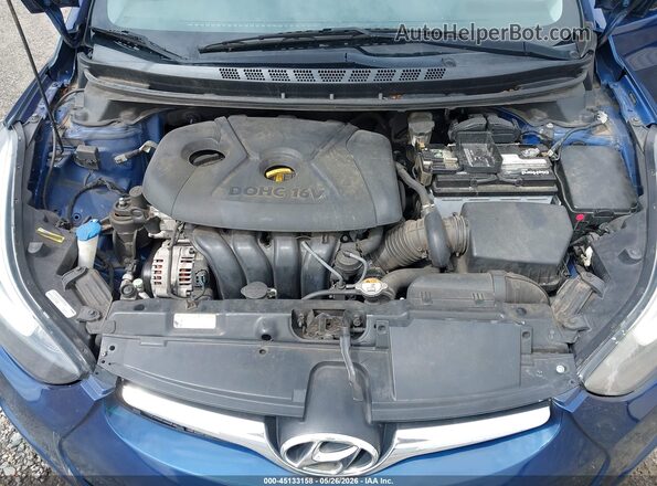 5NPDH4AE4GH782845 2016 HYUNDAI ELANTRA Blue Հետևի տեսք