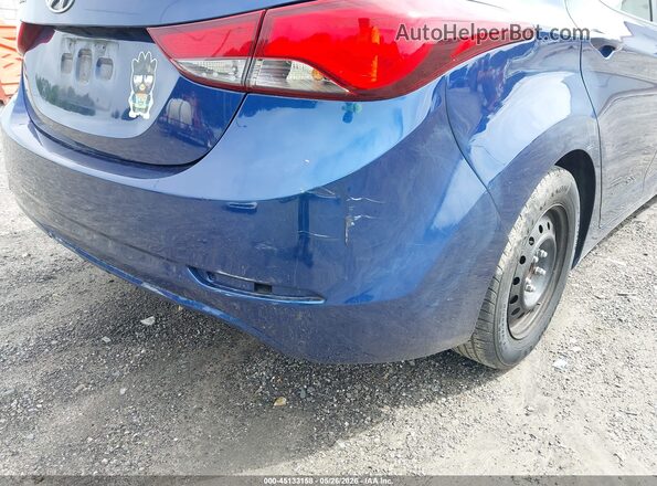 5NPDH4AE4GH782845 2016 HYUNDAI ELANTRA Blue Սալոնի հետևի տեսք
