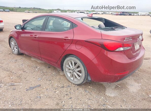 5NPDH4AE5GH653576 2016 HYUNDAI ELANTRA Красный Задняя левая четверть
