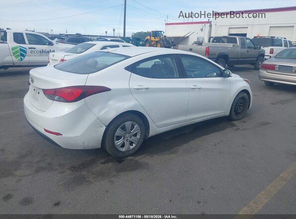 5NPDH4AE5GH696296 2016 HYUNDAI ELANTRA White Trasero derecho