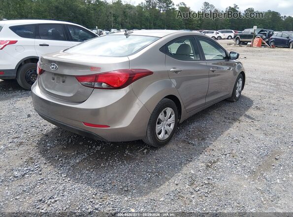 5NPDH4AE5GH753838 2016 HYUNDAI ELANTRA Tan Trasero derecho