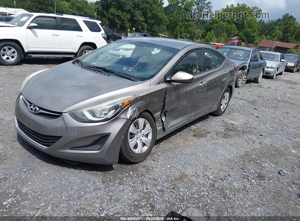 5NPDH4AE5GH753838 2016 HYUNDAI ELANTRA Tan Vista tres cuartos delantera izquierda